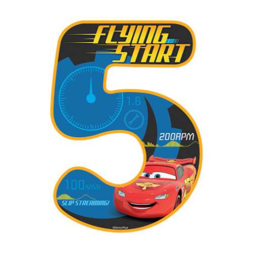 Lightning Mcqueen Number 5 Edible Icing Image - Click Image to Close